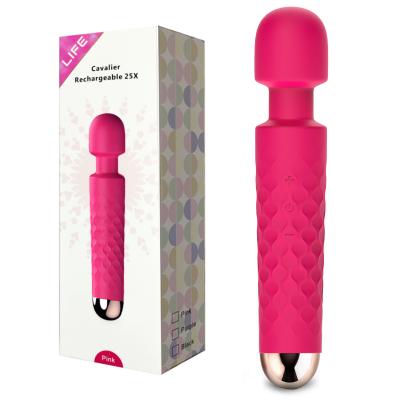 China Body Adult Supplies 25 Frequency Powerful Silicone Magic Wand Massager Premium Durable Low Noise Vibrator for sale