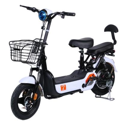 China Steel 2 Wheels Electric Mopeds Adult Wide Range Unisex 14 Inch Tire 48V 12Ah 48Kg Vacuum Motor Power Three Gears Modes for sale