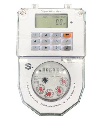 China Muti jet Dry Dial Register Construction Water Meter With Customer Interface Unit for sale