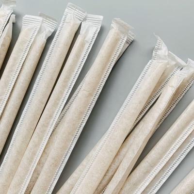 China Hot Sale PLA Disposable 100% Sugarcane Drinking Straws 12mm Biodegradable Paper Packaging 6mm 8mm Compostable Straws for sale