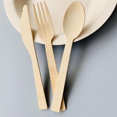 China Disposable Spoons Flatware Type And Fork Knife Bamboo Material Bamboo Spoon for sale