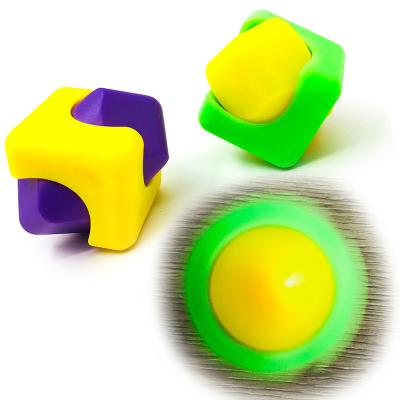 China Mini Hot Sale Plastic Magic Cube Spinner Decompression Squeeze Toys Top Dies Cube Anti-worry Fingertip Toys for sale