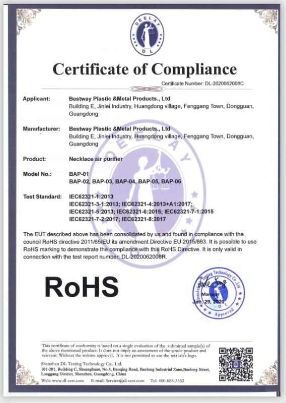 RoHS - Shenzhen Wisdom Science And Technology Co., Ltd.