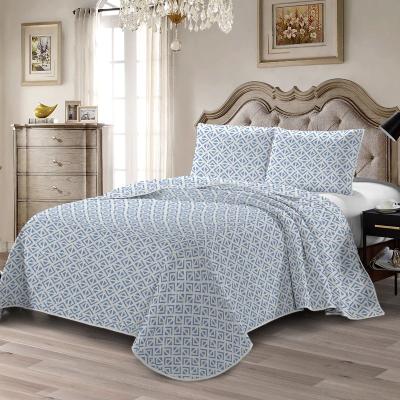 China Sustainable China manufacturer customized quilted pattern coverlet ultrasonic quilted bedspreads for sale