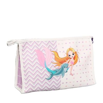 China Wholesale Fashionable New Fashion PU Travel Makeup Bag Girls Cosmetic Bag Leather Printed Organizer for sale