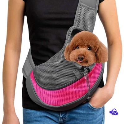 China Fashion Outdoor Travel Comfortable Mesh Single Shoulder Sling Carrier Pet Trunk Functional Breathable Bag for sale