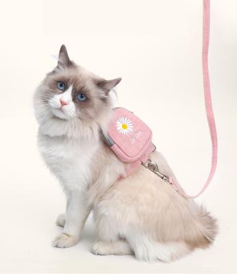 China Pet Carrier Bag Pet Cat Vest Cat Waste Poop Bag Adjustable Soft Breathable Pet Travel Collar Bag for sale