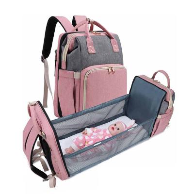 China Travel Changing Adjustable Diaper Baby Bag Set Mummy Baby Mat Sleeping Diaper Bags Multifunctional Baby Bag Wholesale Anti-theft Travel for sale