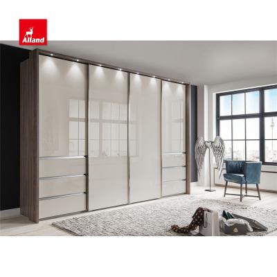 China Allandcabinets modern style modern style high gloss finish acrylic wardrobe cabinets for sale