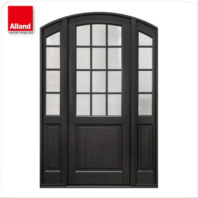 China Swing Arched Shape Character Cherry Door Solid Wood Design For Front Door for sale