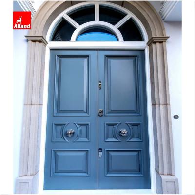 China Traditional Old English Exterior Double Georgian Doors Customized Solid Wood Entry Door With 6 Panel for sale