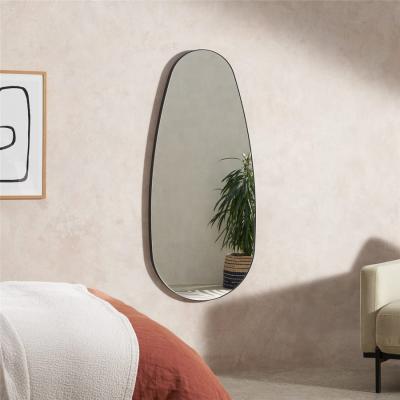 China Metal Irregular Drop Shaped Artistic Mirror Minimalist Elegant Wall Hanging Mirror Sample For Living Room Home Decoration for sale