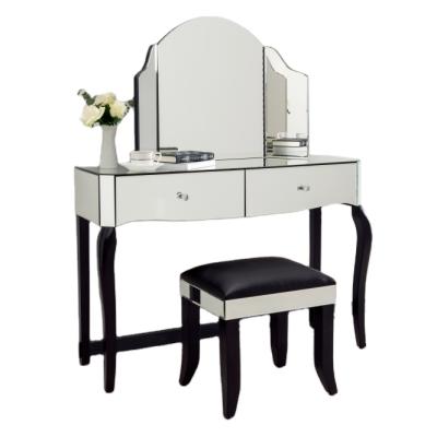 China Foldable Dressing Table Furniture Console Table and Mirror Set for sale