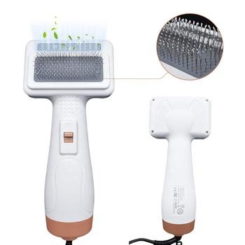 China Dogs / Cats Hair Styling Tamer Tools 2 in 1 Pet 1000w Electric High Power Mute Hair Dryer Brush 3 Temperature Settings Pet Grooming Brush for sale