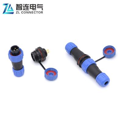 China Led/automative/power SP17 plastic waterproof cable connector IP67 IP68 , 2 3 4 5 7 9 pin SP1710 SP1711 SP1712 circular connector for sale