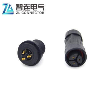 China AUTOMATIVE in ip67 ip68 M16 3pin current waterproof circular power wire automotive connectorplastic housing connector for sale