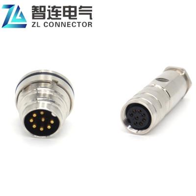 China Automotive Waterproof IP67 8 Pin Connector Female Male M16 Matched Plug&Socket Connector for sale