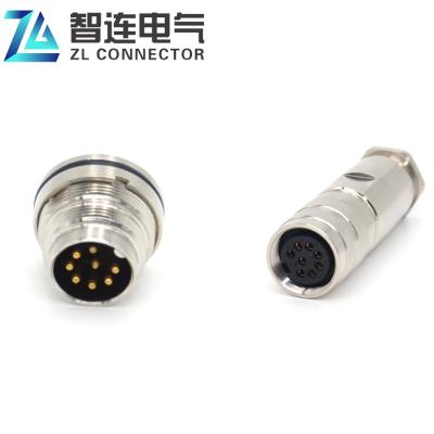 China M16 automotive waterproof connector 14 connector 16 19 24pole male female for sale