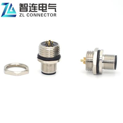 China AUTOMATIVE M12 2 3 4 5 6 8 12pin A B D code back attached solder plug male connector custom design m12 connector for sale