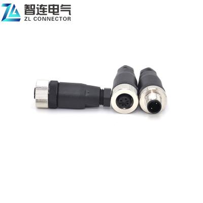 China M12 Automative M12 Male Female Coupler Screw Assembly Connector Connector Type Bulkhead M12 Connectors for sale