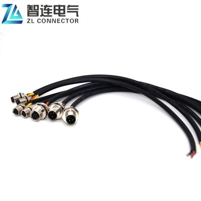 China Automative Factory Price Male Female 17pins IP67 2 3 4 5 8 12 Poles Waterproof M8 M12 Plastic Cable Connector for sale