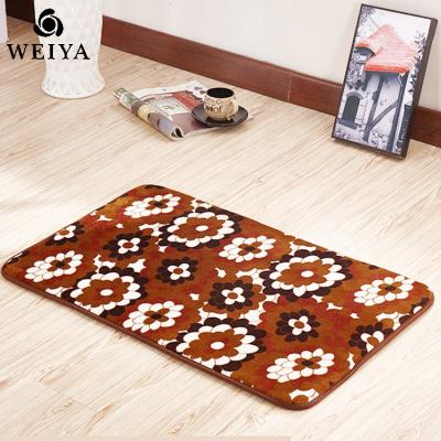 China Factory Price Washable Comfortable Flannel Fleece With Foam Single Door Mat With High Quality for sale