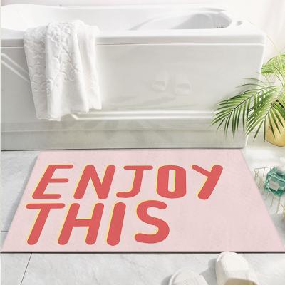 China Bathroom Rug Area Rug Washable Anti-Slip Microfiber Non Slip Plush Bath Mat Hot Sale In Amazon for sale