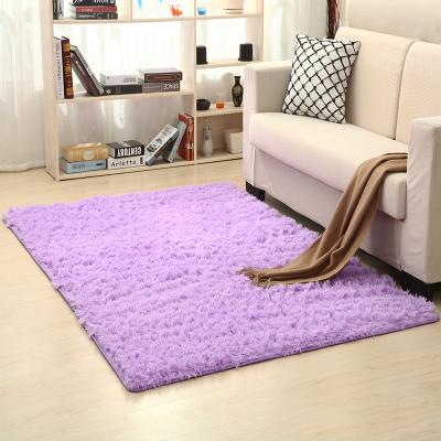 China Factory price washable cheap polyester living room floor non-slip fluffy HIRSUTE custom area rugs and rugs for sale