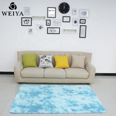 China Non Slip Washable Heat Washable 100% Polyester Material Shaggy Rug Printed Colorful Rug for sale