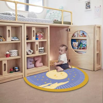 China Non-slip cheap custom pattern cover luxury polyester kids rug for baby room for sale