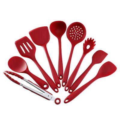 China Sustainable High Quality Products Eco-Friendly Silicone Kitchen Gadgets Baking Utensil Food Grade Cookware Spatula Spoons Cookware for sale