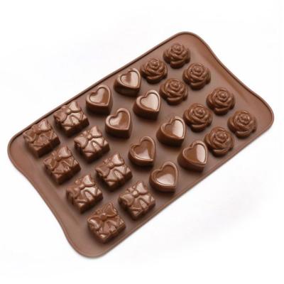 China Sustainable Reusable Silicone Chocolate Mold Jelly and Candy Mold Baking Tools Non-Stick Silicone Cake Mold for sale