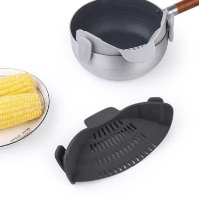 China Sustainable Pot Bowl Food Grade Washing Strainer Household Instrument Drainer Silicone Strainer for sale