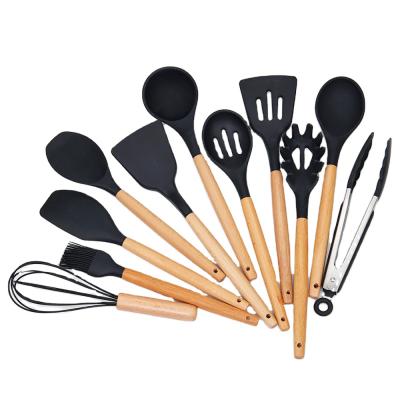 China Viable Wholesale 12 PCS Food Grade Silicone Cookware Tools Kitchen Nylon Accessories Set Silicone Rubber Kitchen Utensils for sale