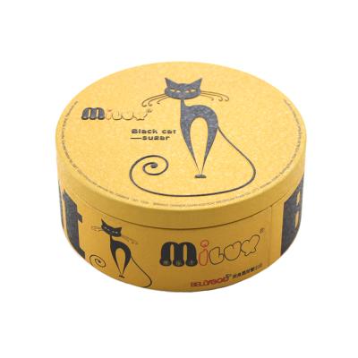 China Feature Recyclable Recyclable Round Iron Paint Storage Box For Biscuit for sale