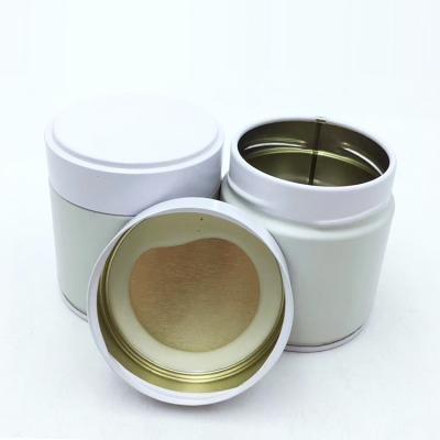 China Round Airtight Screw Cap Bulk Food Coffee Storage 30G Tin Can For Matcha for sale