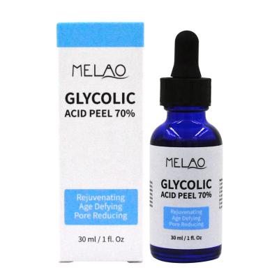 China Wholesale MELAO Moisturizer Factory Price Skin Face Care Exfoliating Peeling Solution Skin Glycolic Acid Serum for sale