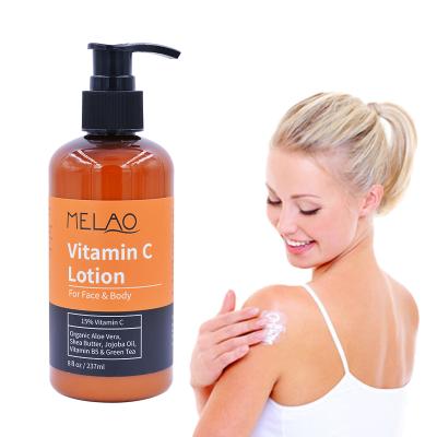 China Hot Selling Moisturizer Fast Delivery Private Label Organic Natural Moisturizing Skin Whitening Milk Vitamin C Body Lotion for sale