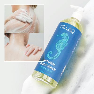 China Hot Sale 100% Natural Vegan Private Label Moisturizing Sea Salt Body Wash Replenishing Deep Cleansing Brightening Gel for sale