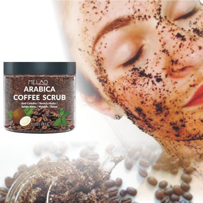 China Cellulite Exfoliator 100% Pure Natural Private Label Anti Wrinkle Exfoliator Arabic Coffee Scrub For Body And Face for sale