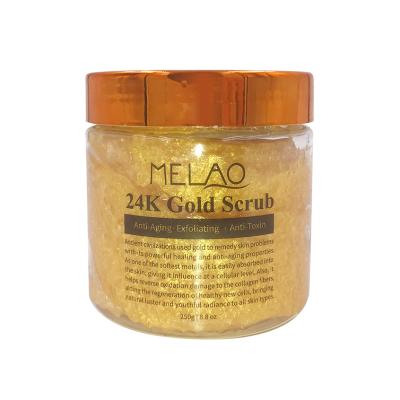 China 24K Gold Organic Exfoliator Private Label Bodyscrub Cleanser Whitening Body Scrubs Exfoliator Face Scrub for sale