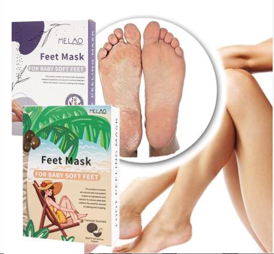 China Remove Thick Strata Private Label Feet Mask Foot Pads Dead Skin Remove Exfoliate Moisturize Peeling Foot Mask For Dry Skin for sale