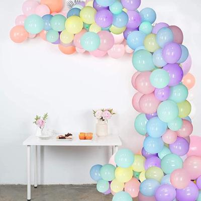 China Gift Toy Pastel Rainbow Balloons 12 inch Assorted Color Balloons Garland Premium Party Colorful Latex Free Balloons for Baby Shower for sale