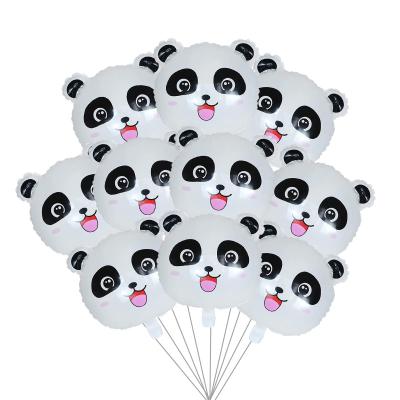 China 2021 Hot Cute Amazon Panda Head Balloon Foil Balloons Panda Birthday Celebration Wedding Party Decoration For Kids Baby Shower Toy Birthday Party for sale