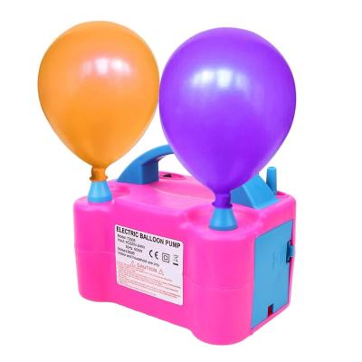 China Gift Toy Electric Pink Balloon Air Pump Inflator Double-nozzle Stuffing Machine Air Balloon Blower for Party Balloon Arch Column Stand for sale