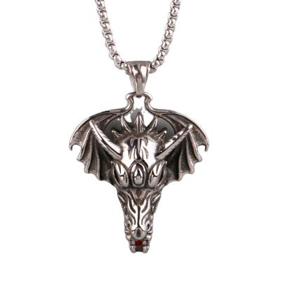 China Fashion punk European and American jewelry leading stainless steel hip hop men's necklace pendant for sale