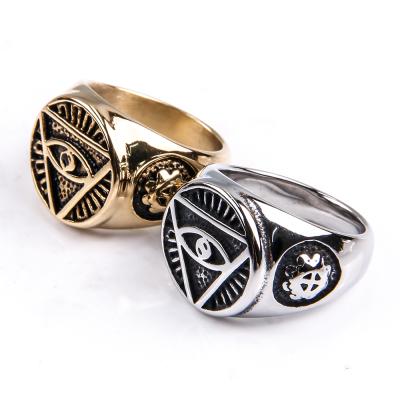 China 2022 CLASSIC 10K Gold Plated Stainless Steel Jewelry Ring Twisted Viking Geometric Rune Ring Men Rings Stainless Steel for Men for sale