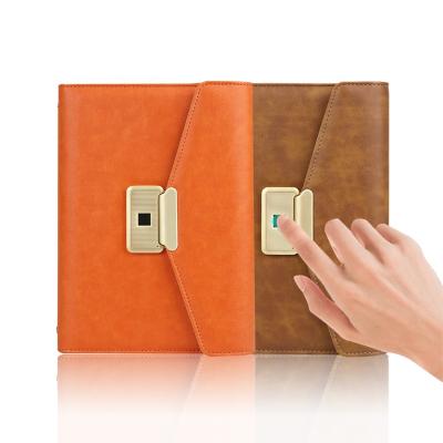 China With 2020 Fingerprint Lock Postitive Diary Eey Organizer Smart Fingerprint Lock Diary For Business for sale