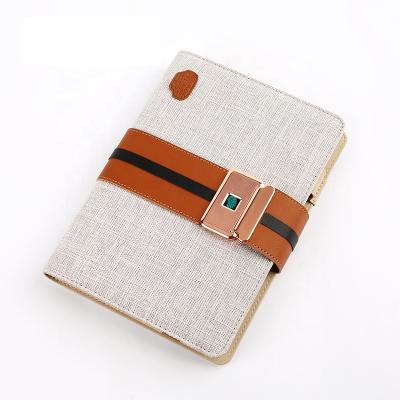 China With fingerprint lock 2019 new notepad custom notebook with fingerprint lock 8000mah powerbank diary for sale