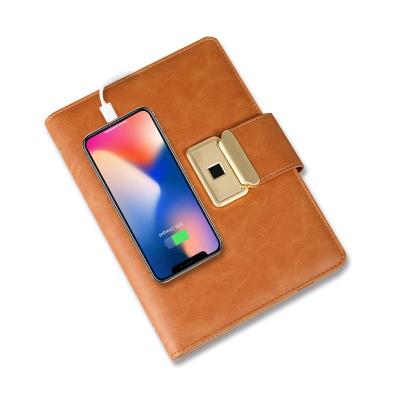 China With Custom Fingerprint Lock Smart A5 Book Powerbank Diary Planner Fingerprint Lock Notebook With Pen for sale